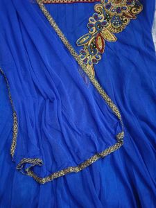 Blue Embroidered Dress