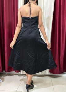 Vintage 90s Slik Long Floral Black Gown