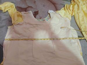 Yellow Embroidered punjabi Suit salwar