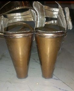 Metallic Strappy Heels