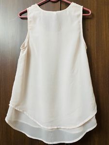 Peach Double Layered Top