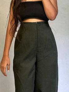 Bottle Green Formal Trousers Or Pants