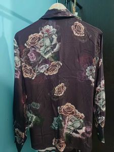 Floral Print Single Breasted Blazer