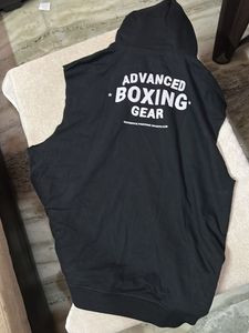 Black Sleeveless Hoodie