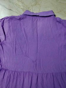 Purple Embroidered Dress