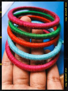 Colorful Thread Bangles - Set of 5