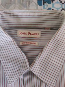 2 Branded Men Shirts 42 Inch, John Players, Zodiac