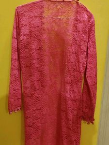 Pink Lace Shrug