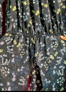 Black Floral One Piece
