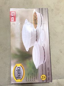 Dinner Serving Bowl Set Of 3 With Spoon