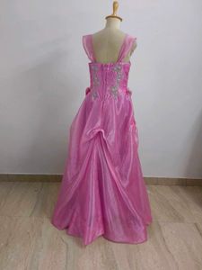 Pink Gown with Floral Detail