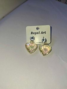 Heart Crystal Drop Earrings