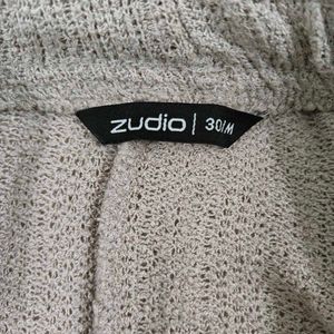 Wide Leg Knit Pants 3/4th