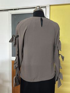 BRAND NEW WITH TAG Tie Ribbon Sleeve Top