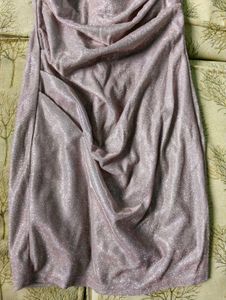 Mini Bodycon Party Cowl Neck Sparkle Dress