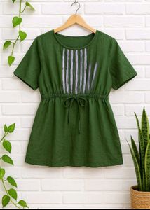 Green Cinched Top