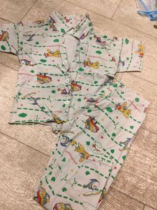 Cute Airplane Print Pajama Set