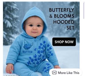 Butterfly & Blooms Hooded Set