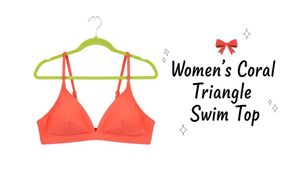 Coral Triangle Swim Top 🧡