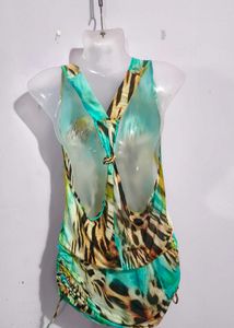 Chic Animal Print Wrap Top