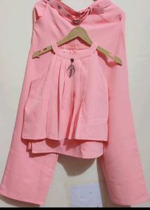 Pink 2Pcs Set For 10- 12 Year Girl, Bust- 28 to 30