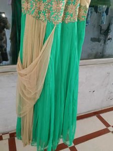 Elegant Green Ethnic Gown