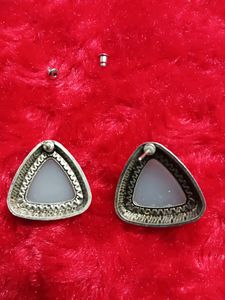 3D Triangle Earring