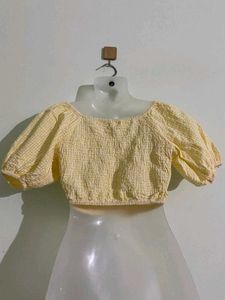 Cute Yellow Crop Top