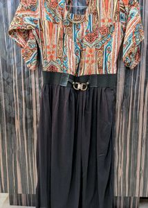 Paisley Print Midi Dress