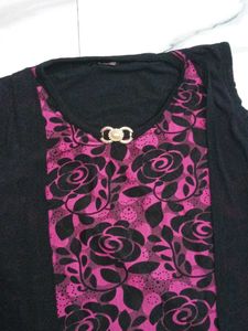 Rose Print Sleeveless Top