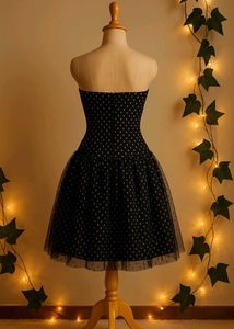 Chic Black Polka Dot Dress