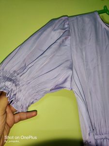 Lavender Pleated Midi Dress