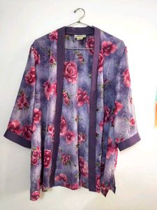 Floral Print Kimono