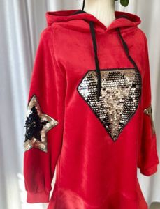 Korean Velvet Hoodie Dress