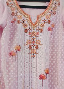 Beautiful Georgette Embroidery Dress 🎉