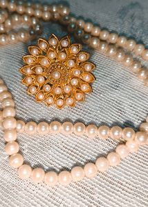 🎁Buy 2 Get 1 Free 🎁Pearl &amp; Gold Ring
