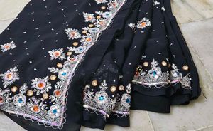 Very Beautiful Work 😍 Saree 🥻 Black Color