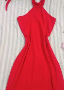Red Halter Maxi Dress