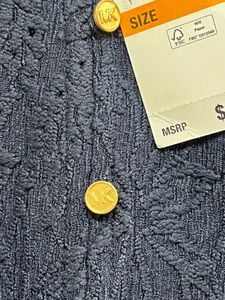 Michael Kors Eyelet Tie-Front Top
