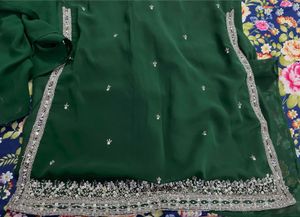 Green Embellished Blouse