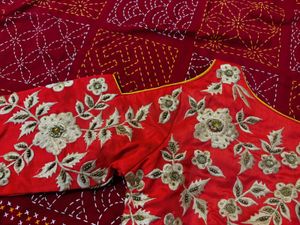 Red Embroidered Blouse