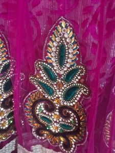 Velvet Fish Cut Lehenga With Duppatta