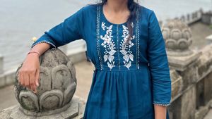 Blue Embroidered Kurta Set