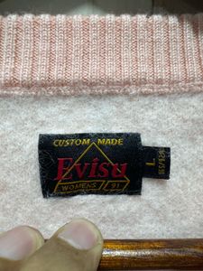 Evisu Womens Pink Rabbit Wool Sweater
