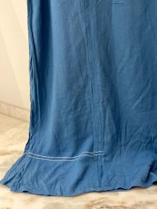 blue embroidery kurti