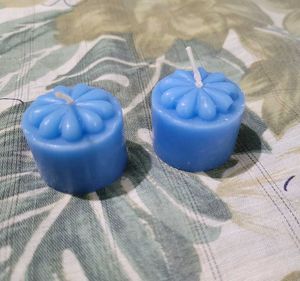 Blue Vanilla Scented Candles (Set of 2)
