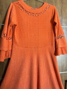 Coral Color Party Wear Gown