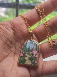 Handmade Cottagecore Pendant with chain