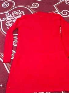 Red Love Print Dress