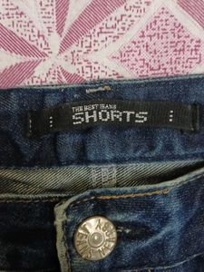 Dazzled Top And Denim Shorts Combo